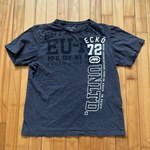 Ecko Unltd Graphic T Shirt Mens Size Medium M Short Sleeve Dark Gray Logo Tee